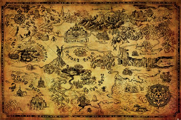 Hyrule Karte The Legend of Zelda Maxi Poster Nintendo
