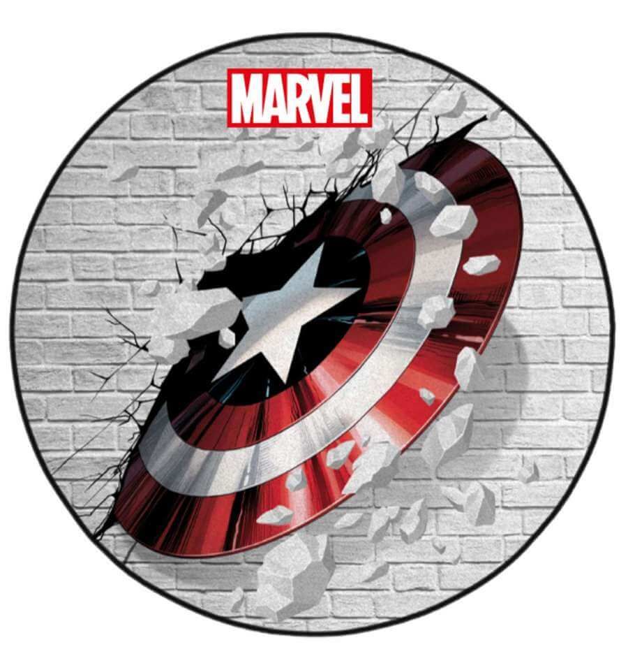 Captain America Schild Teppich rund 76 cm Marvel