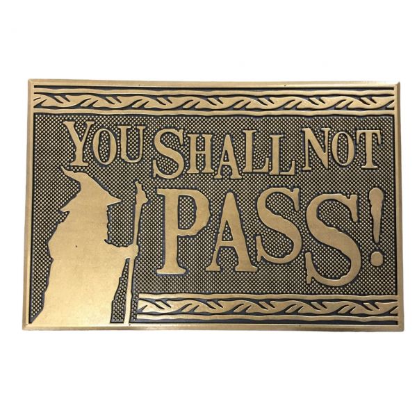 Gandalf - You Shall Not Pass Fußmatte aus Gummi 60 x 40 cm Door Mat Herr der Ringe