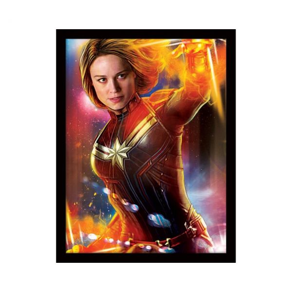Glow Captain Marvel gerahmtes Bild Marvel