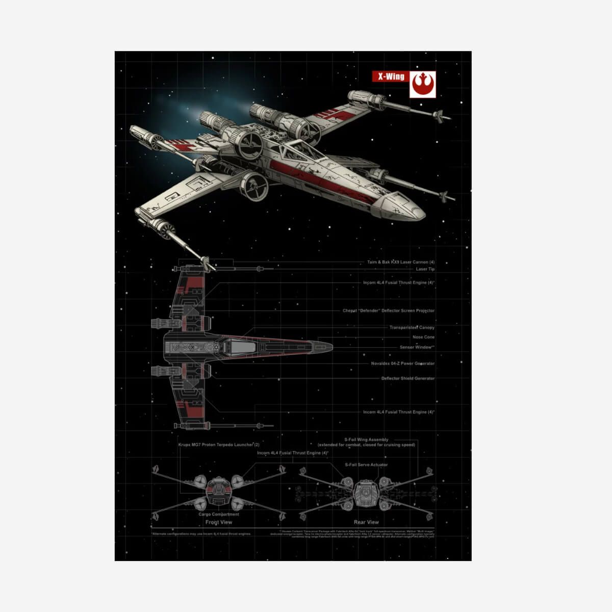 X-Wing Metall Poster Star Wars