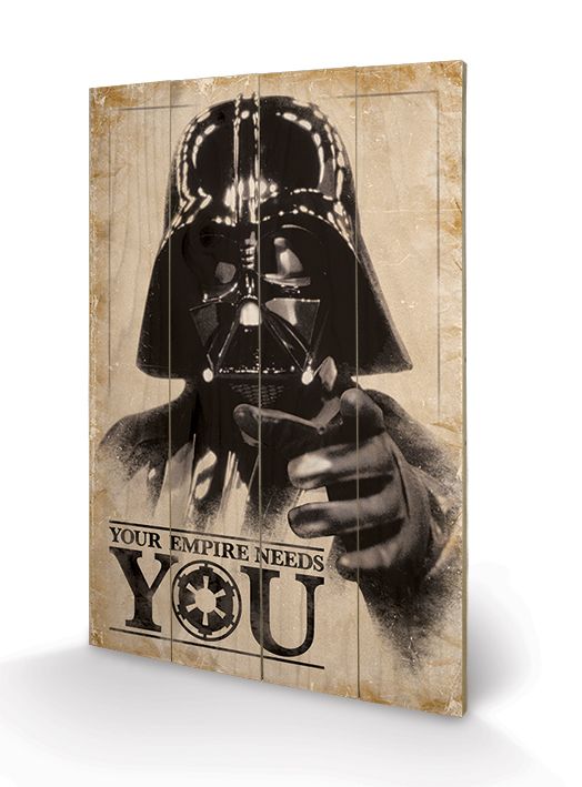 Darth Vader Your Empire Needs You Holzbild Star Wars