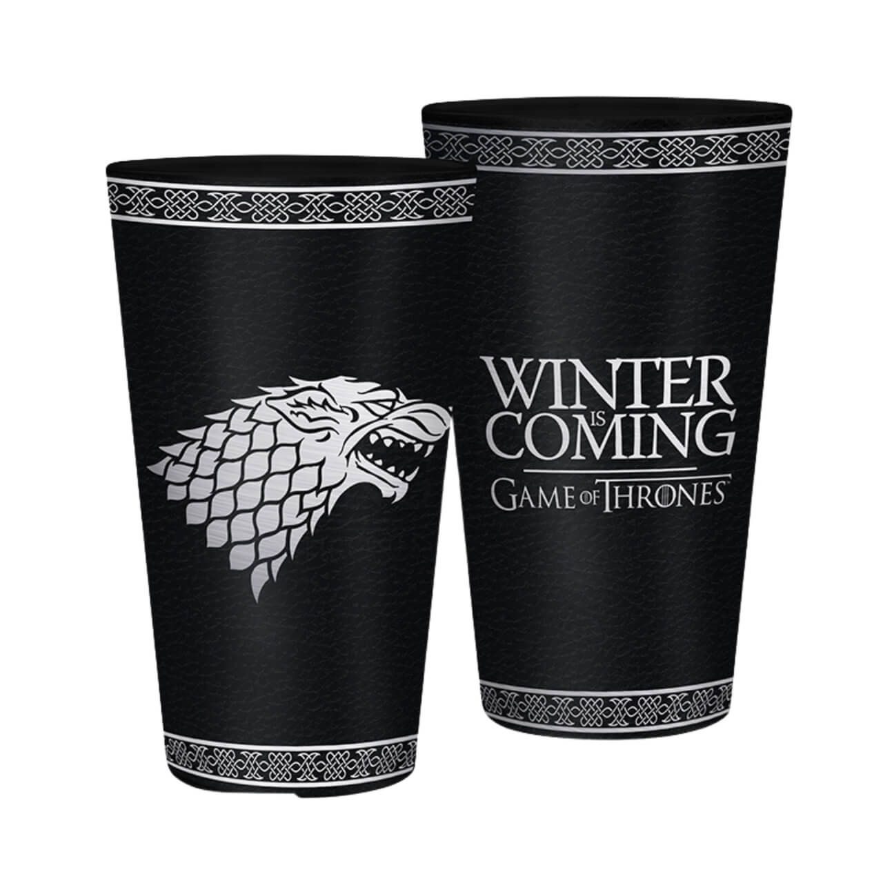 Stark Winter is Coming XXL Glas Game of Thrones