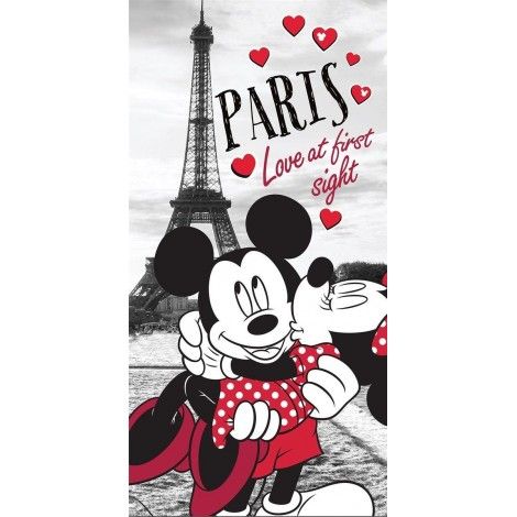 Minnie und Mickey in Paris Handtuch Disney