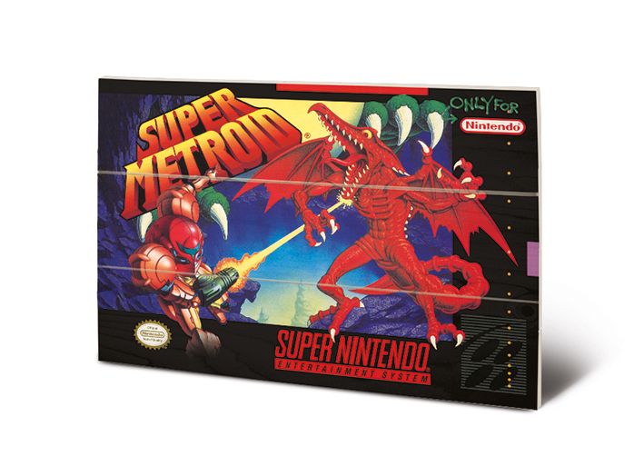 Super Metroid Holzbild Nintendo