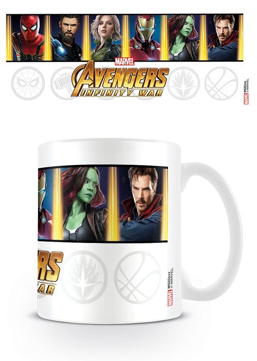 Charaktere und Emblem Avengers Infinity War Tasse Marvel