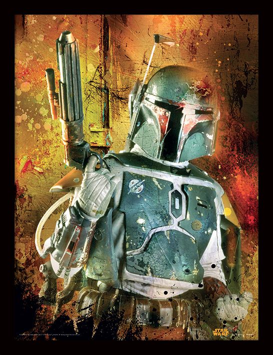 Boba Fett Painted Gerahmtes Bild Star Wars