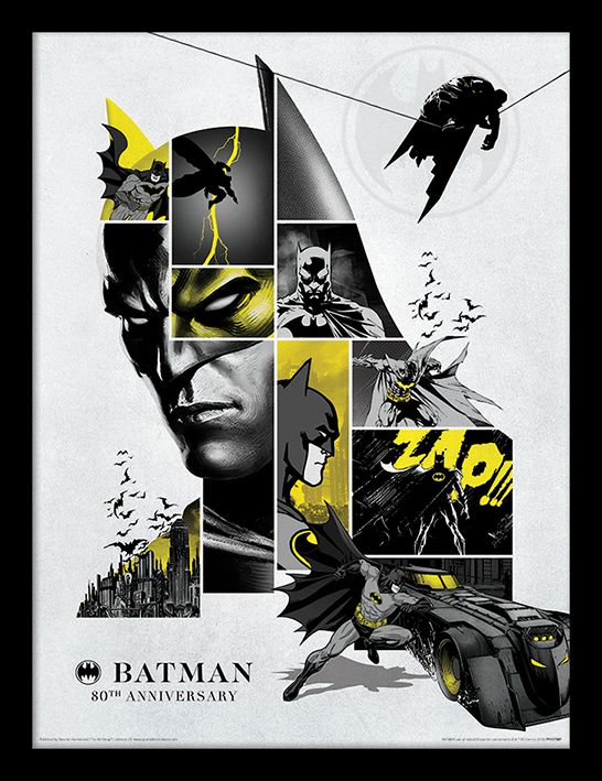 Batman 80-jähriges Jubiläum gerahmtes Bild DC Comics