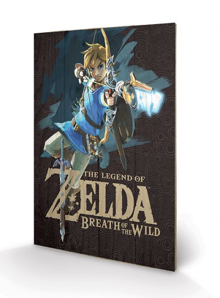 Zelda Breath Of The Wild Game Cover Holzbild Nintendo