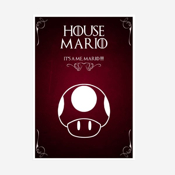 House Mario Toad Metall Poster Nintendo