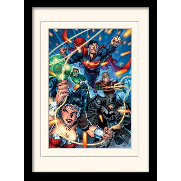 Attack Justice League gerahmtes Bild DC Comics